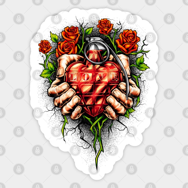 Valentine Love bomb Sticker by TreehouseDesigns